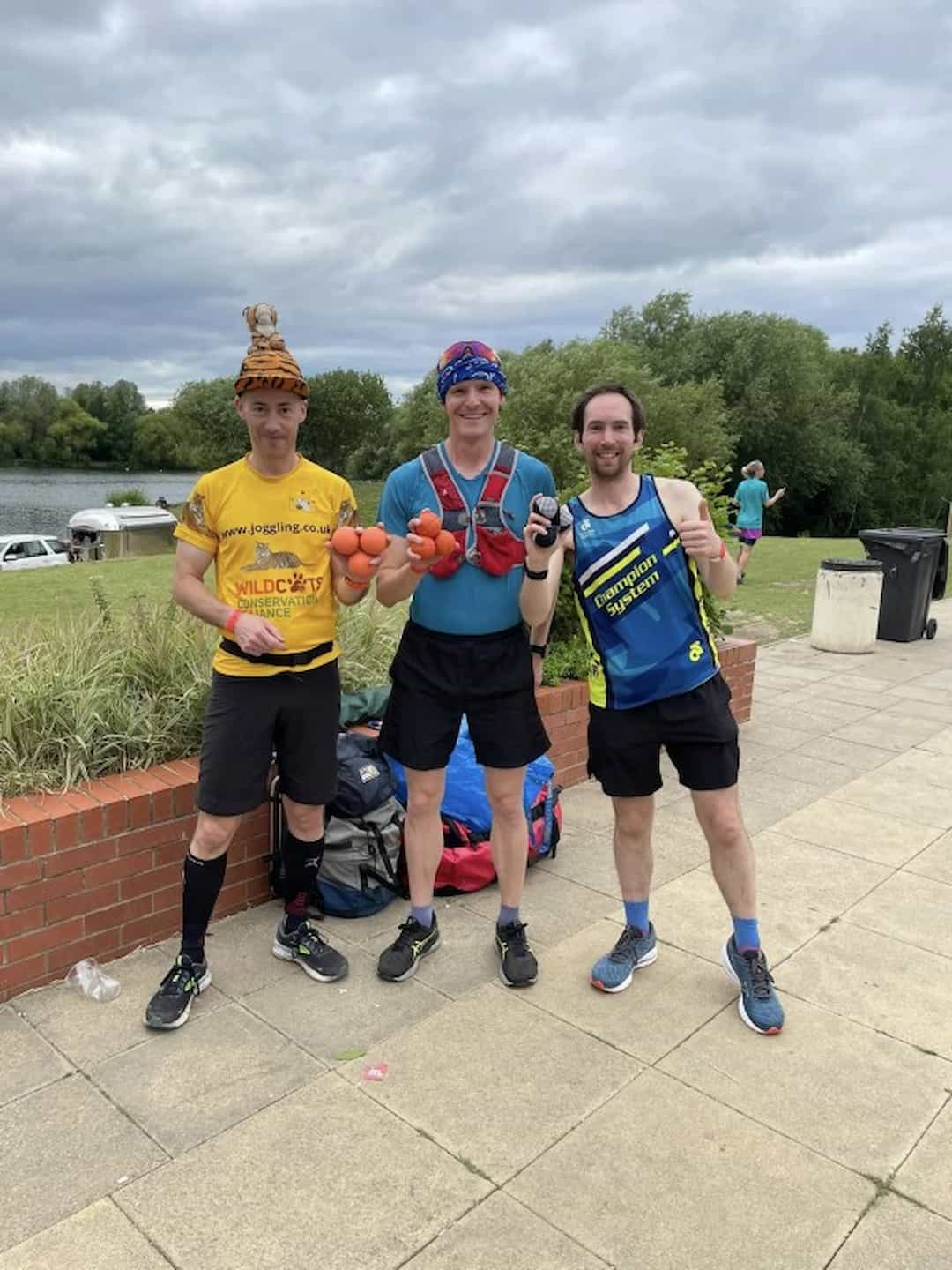 3 Jogglers at the Manvers Dusk Till Dawn Event